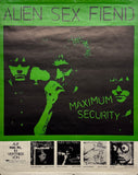 Original 1985 Alien Sex Fiend Maximum Security UK Promo Poster