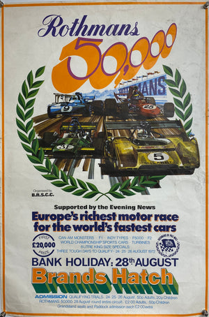 Original 1972 Brands Hatch Double Crown posters