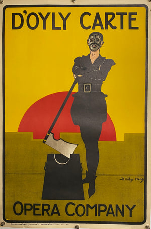 Original circa 1920 D'oyly Carte Opera Company poster