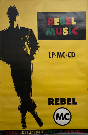 Original 1990 Rebel MC - Rebel Music UK 4 Sheet Promo Poster