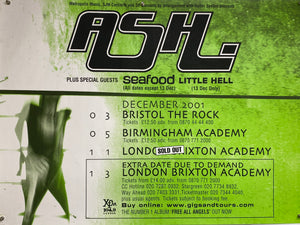 Original 2001 Free All Angels - ASH Uk Quad Tour Poster