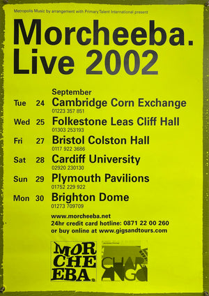 Original 2002 Morcheeba Live Concert Poster