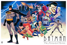 Batman The Animated Series - Original Tom Walker Graphic Art Print - Blue Sky Version