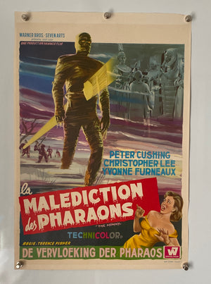 La Meladiction Des Pharaons (The Mummy) - Original 1959 Belgian Poster