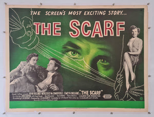 The Scarf Linen Backed - 1951 - Original UK Quad