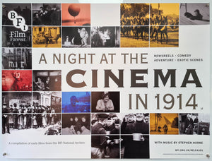 A Night at The Cinema in 1914 - 2014 - Original UK Quad