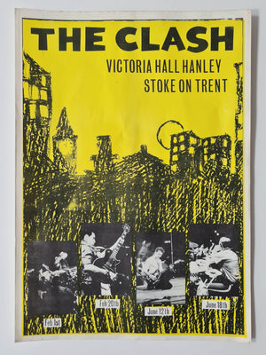 The Clash Flyer - 1980 - Victoria Hall Hanley, Stoke on Trent