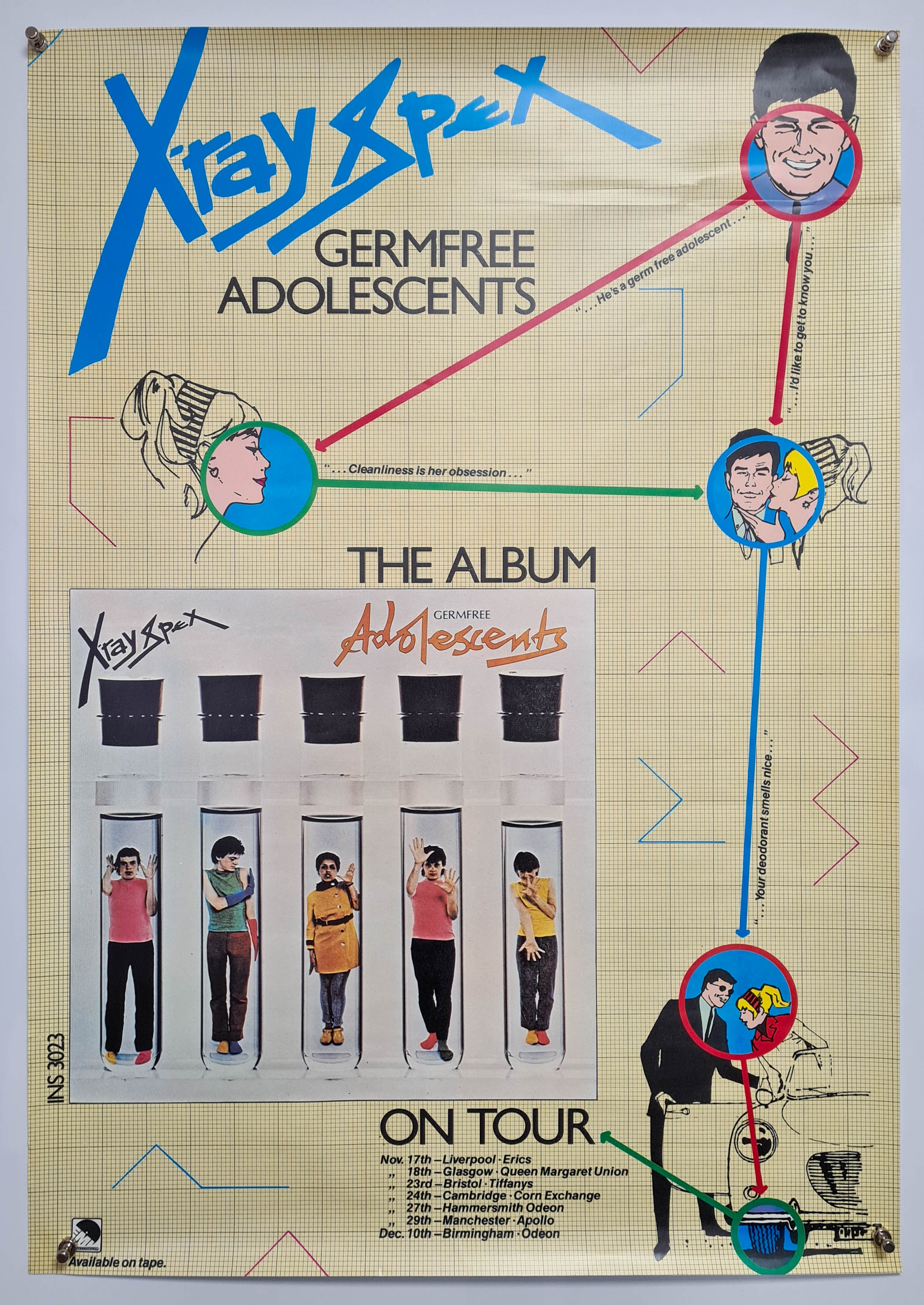 Xray Spex - Germfree Adolescents - 1978 - Original Poster – Poster