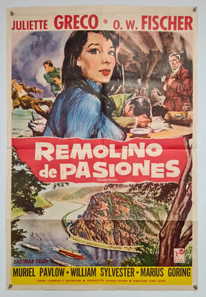 Whirlpool - Remolino de pasiones - 1959 - Original Argentinian Poster