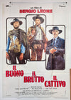 The Good, The Bad and The Ugly - 1970s Re-release - Original Italian 4 Fogli