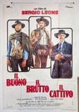 The Good, The Bad and The Ugly - 1970s Re-release - Original Italian 4 Fogli