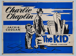 The Kid Charlie Chaplin - 1950s Re-release - Original UK Quad