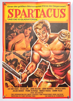 Spartacus and the Ten Gladiators - 1964 - Original German A1