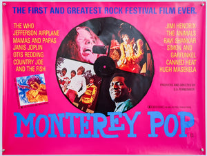 Monterey Pop - 1970s Re-release - Original UK Quad