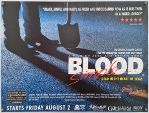 Blood Simple - 1984 - Original UK Quad