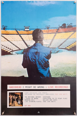 Radiohead: I Might be Wrong - Live Recordings Original 2001 Promo Poster