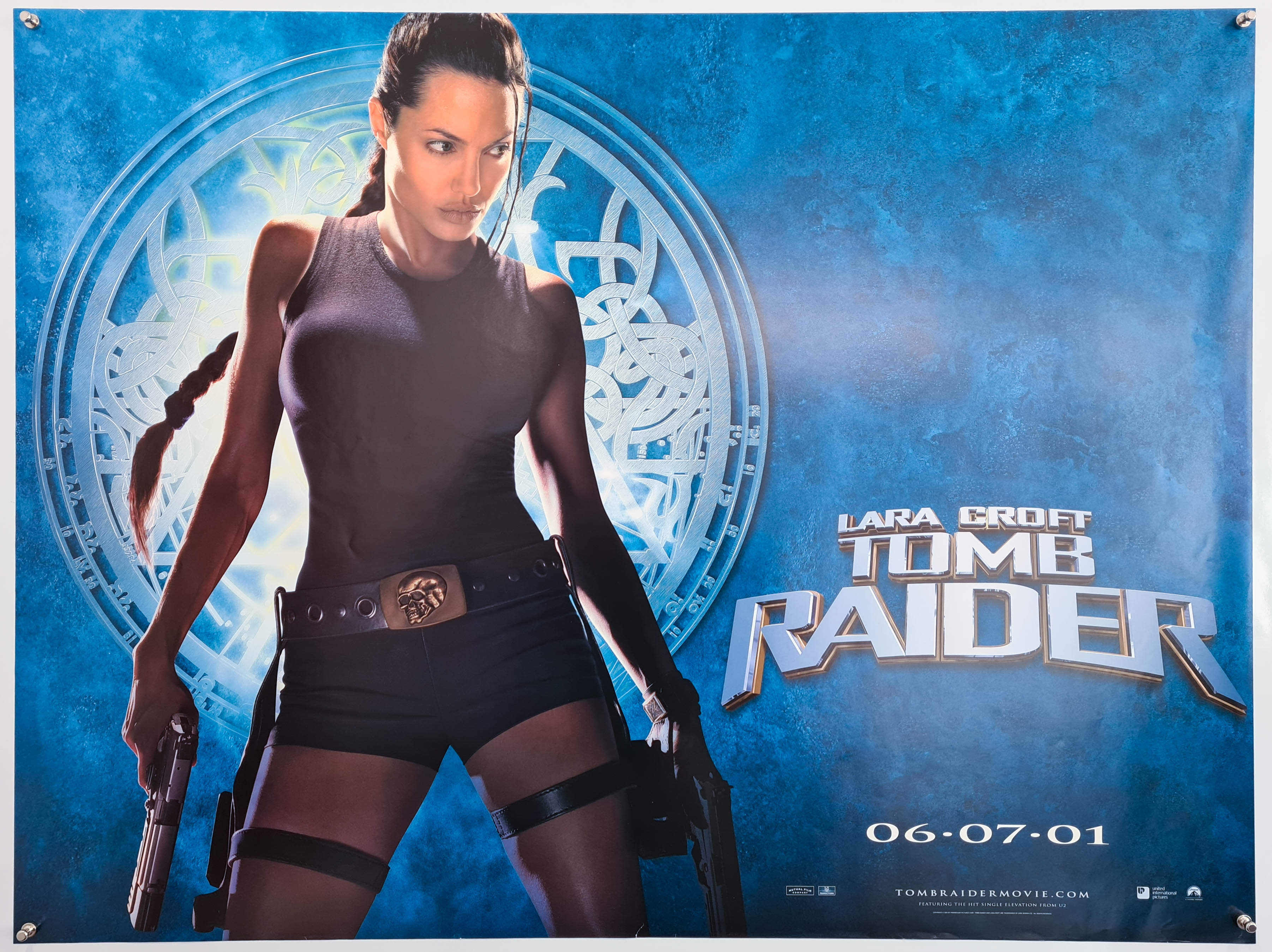 Tomb Raider Lara Croft (filme) cartaz regular (Lara na moto) 101 x 70 cm
