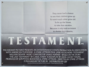 Testament - 1983 - Original UK Quad