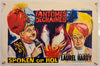 A-Haunting We Will Go - Fantômes Déchaines - Laurel and Hardy - 1950s Re-release - Original Belgian Poster