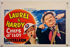 Air Raid Wardens - Chefs D’ilot - 1950s Re-release - Original Belgian Poster
