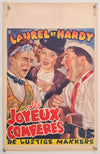 Them Thar Hills - Les Joyeux Comperes - Laurel and Hardy - 1950s Re-release - Original Belgian Poster
