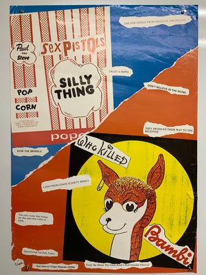 Sex Pistols - Silly Thing - Who Killed Bambi - 1979 - Original Promo Poster