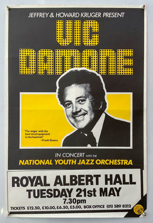 Vic Damone - National Youth Jazz Orchestra - Royal Albert Hall - 1980s - Original Promo Poster