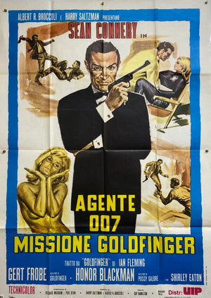 1980's Re-Release - Goldfinger - Italian 2 Fold Poster